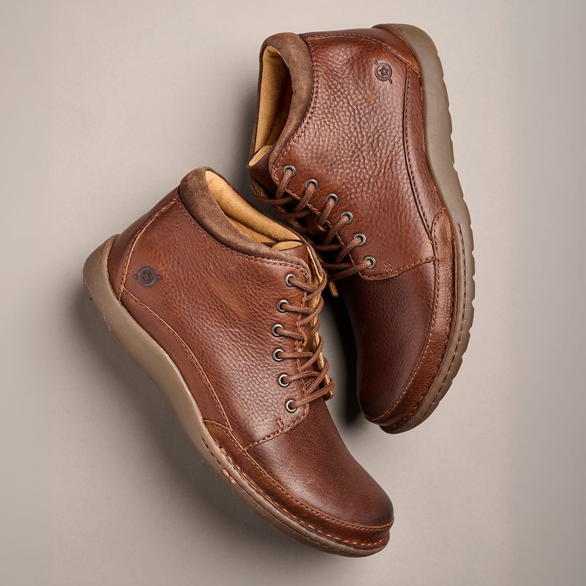 Men's Nigel Boot lace-up in brown.