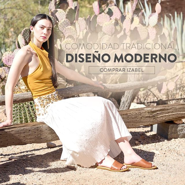 Comodidad Tradicional, Diseño Moderno. Estilo destacado: Sandalia tipo chancla Izabel en marrón. Compra Izabel.