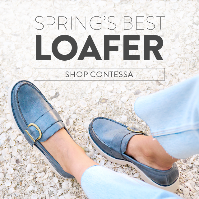 Spring's Best Loafer. Shop Contessa. Featured style: Contessa loafer in blue leather.