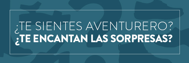 ¿Te sientes aventurero? ¿Te encantan las sorpresas? Siluetas de botas, sandalias y zapatos.