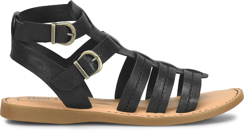 Iana gladiator sandal in black.